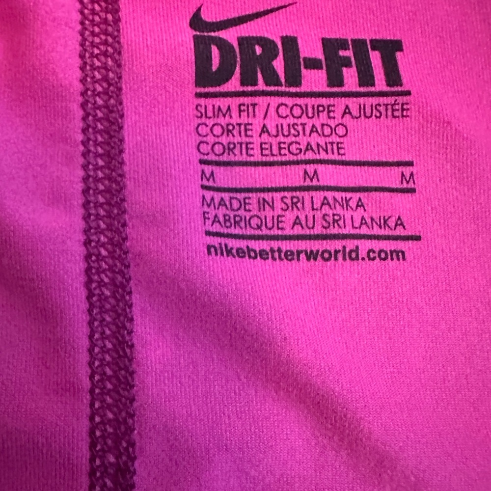 Nike Pink Polkadot Dry Fit Razor Back Performance Wear Tank Top, Size M - Picture 3 of 4
